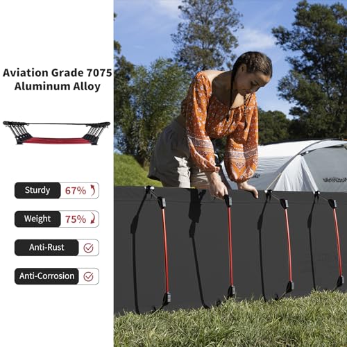 Naturehike GreenWild Ultralight Folding Camping Cot, Black - Image 2