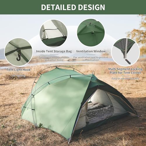 Naturehike Hillock 2 Person Lightweight Backpacking Tent - Image 3
