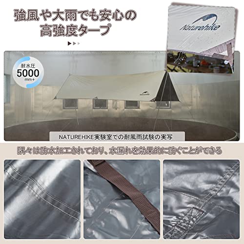Naturehike Large Tarp, UPF12500+ Waterproof, Ti Black - Image 3