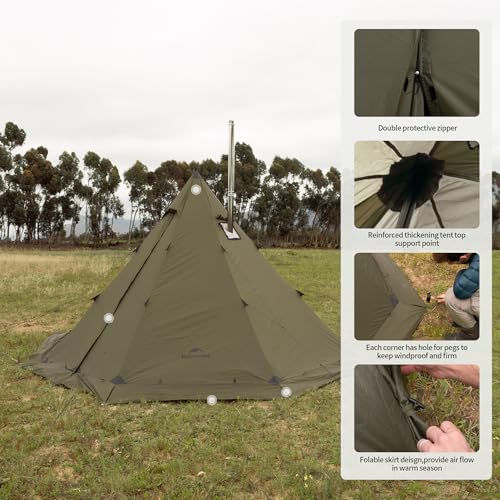 Naturehike Ranch Fire Teepee Tent With Stove Jack - Image 5