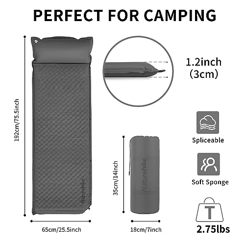 Naturehike Self Inflating 1.2 Inch Camping Sleeping Pad - Image 3