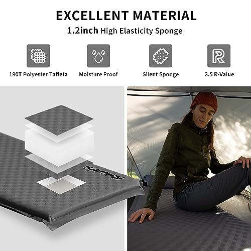 Naturehike Self Inflating 1.2 Inch Camping Sleeping Pad - Image 5