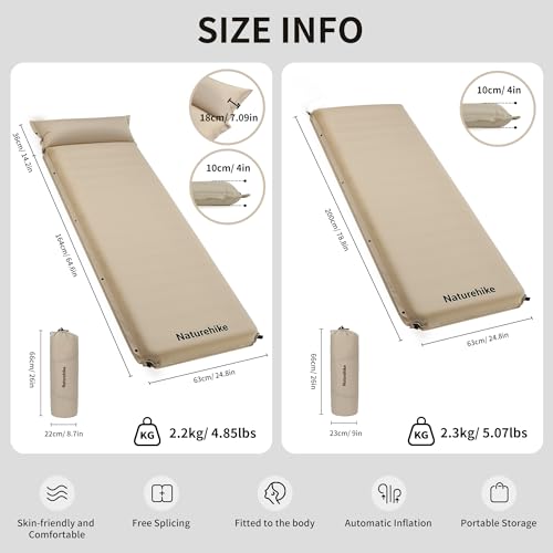 Naturehike Ultra Thick Foam Self Inflating Sleeping Pad - Image 2