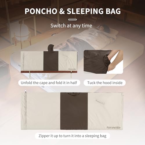 Naturehike Wearable Hooded Poncho Sleeping Bag - Image 3