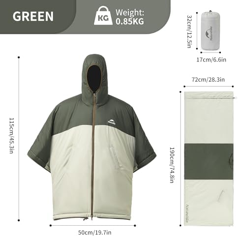 Naturehike Wearable Hooded Poncho Sleeping Bag - Image 2