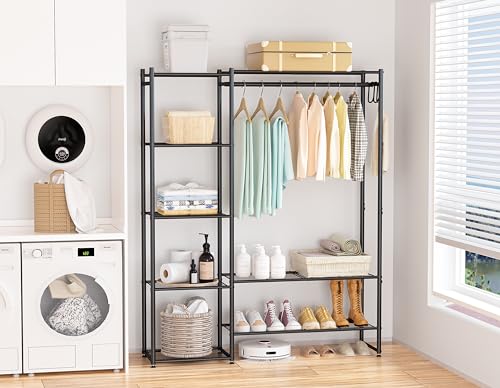 Neprock Portable Clothing Rack With 4 Tiers Shelves - Image 3