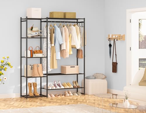 Neprock Portable Clothing Rack With 4 Tiers Shelves - Image 5