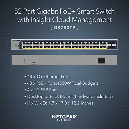 NETGEAR 52-Port PoE Gigabit Ethernet Smart Switch (GS752TP) - Image 2