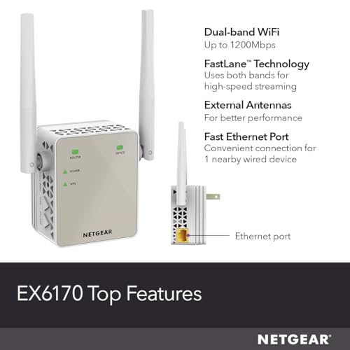 NETGEAR Dual-Band WiFi 5 Range Extender EX6170 - Image 5
