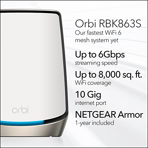 NETGEAR Orbi WiFi 6 Mesh System RBK863S - Image 2