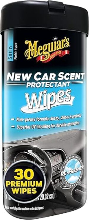 Meguiar’s New Car Scent Protectant Wipes – 30 Ct