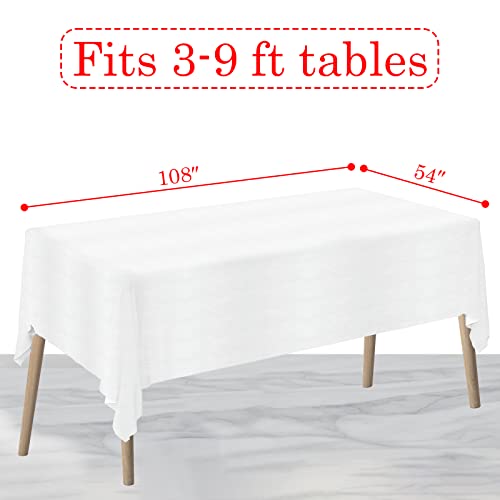 NEWOOK Disposable White Paper Tablecloths, 12 Pack - Image 3