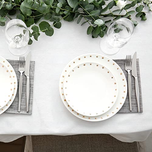 NEWOOK Disposable White Paper Tablecloths, 12 Pack - Image 4