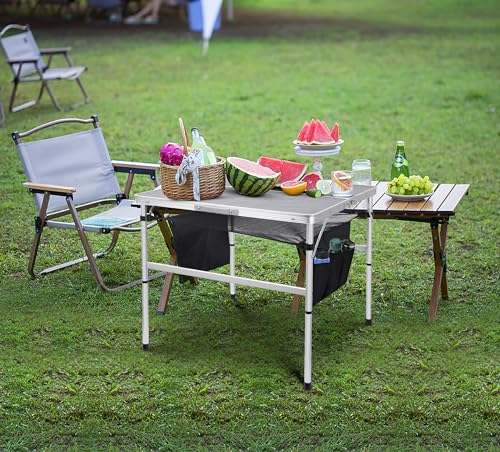 Nice C Camping Table With Cabinet Storage, Adjustable - Image 2