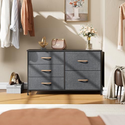 Nicehill Dresser With 5 Drawers, Wide Chest - Image 4