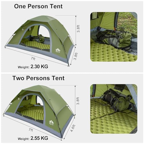 Night Cat Backpacking Tent With Inflatable Sleeping Pad - Image 3