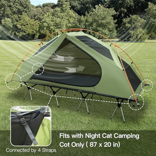 Night Cat Camping Cot Tent - Waterproof 1-Person - Image 4