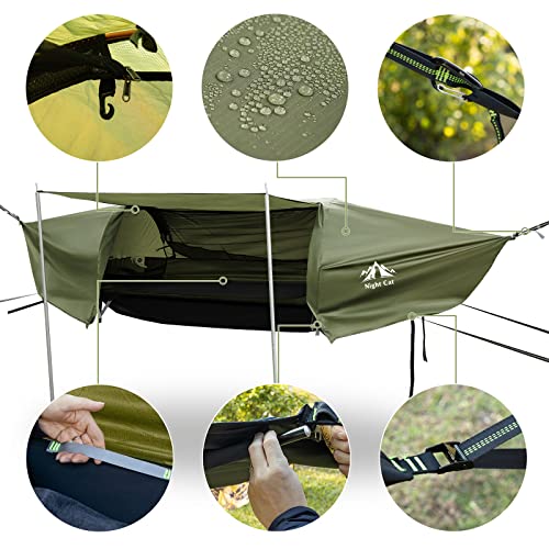 Night Cat Flat Lay Hammock Tent With Mosquito Net - Image 4