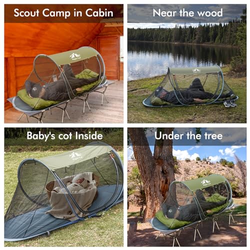 Night Cat Pop-up Mosquito Tent With Sleeping Bag - Image 4