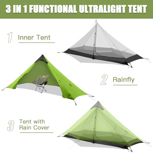 Night Cat Ultralight 1 Person Tent With Trekking Poles - Image 4