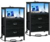 Furologee Nightstands Set Of 2 With Charging Station
