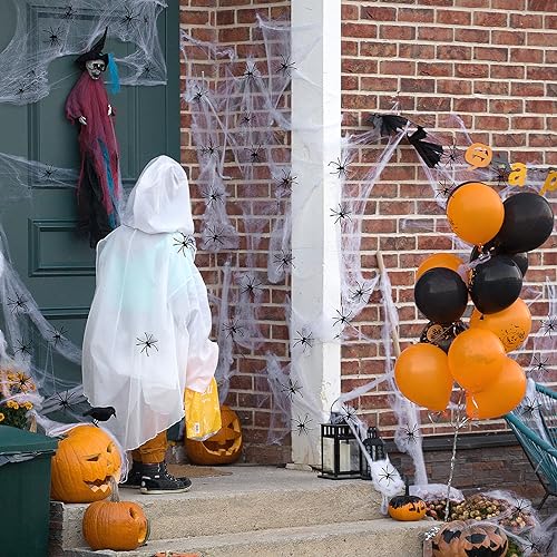 Nirohee Spider Webs Halloween Decorations With Spiders - Image 5