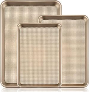 Vinino Non-stick Baking Sheet Set, Thicker Carbon Steel
