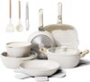 bazova Non Stick Ceramic Cookware Set, 19 Pcs