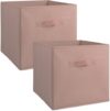 DII Non Woven Fabric Storage Bin, Millennial Pink