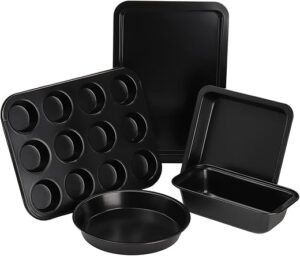 Tebery Nonstick Bakeware Set: Cookie Sheet, Loaf Pan