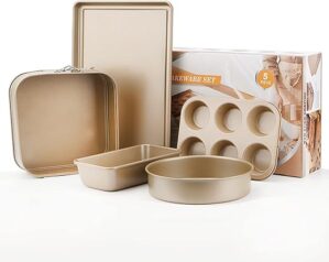 HYTK Nonstick Baking Pans Set, 5pcs
