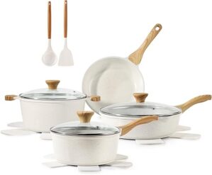 SENSARTE Nonstick Ceramic Cookware Set, 13-Piece