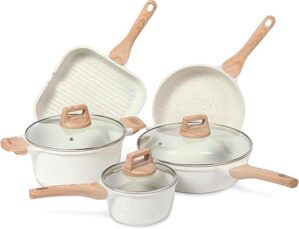ESLITE LIFE Nonstick Ceramic Cookware Set, 8 Pcs