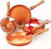 Clockitchen Nonstick Copper Cookware Set – 6 Piece