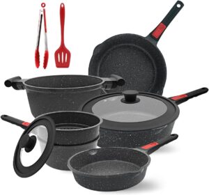 AIKENBBKK Nonstick Pots And Pans Set, Detachable Handle