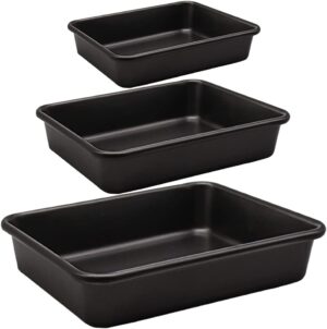 Kazozobi Nonstick Roasting Pan Set, 3-Pack