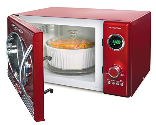 Nostalgia Retro Microwave Oven, Metallic Red, RMO4RR - Image 2