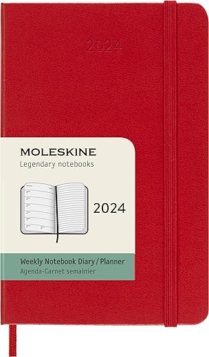 Moleskine Notebook DHF212WN2Y24, Scarlet Red, Pocket Size