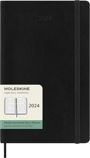 Moleskine Notebook DSB12WH3Y24, Large Size, Black