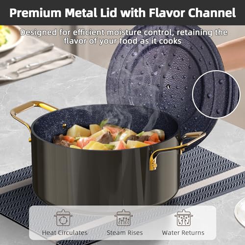 Nuwave Lux LE 13-Pc Diamond Infused Cookware Set - Image 4