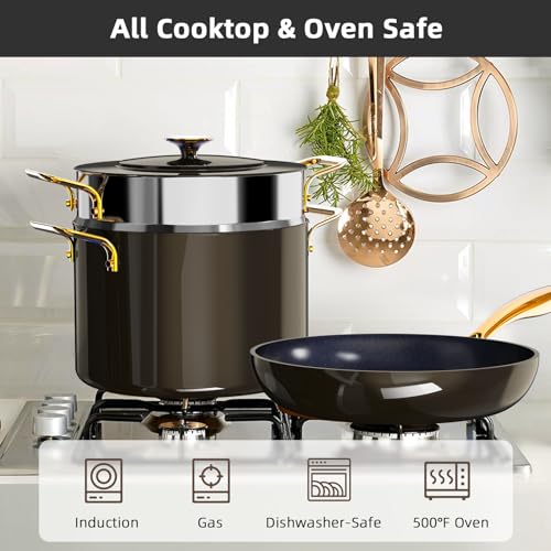 Nuwave Lux LE 13-Pc Diamond Infused Cookware Set - Image 5