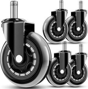 RidRed Office Chair Replacement Rubber Wheels