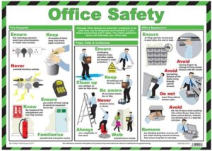 Safety First Aid Office Safety Poster