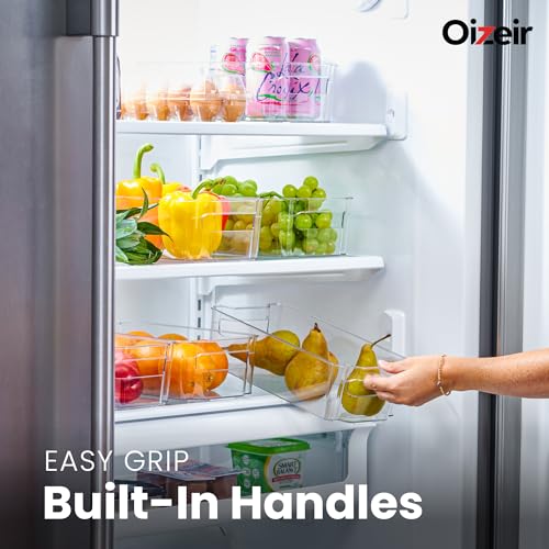 Oizeir Clear Plastic Fridge Organizer Bins - Image 3
