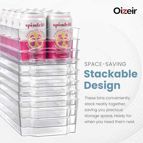 Oizeir Clear Plastic Fridge Organizer Bins - Image 4