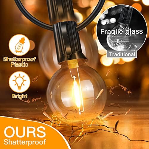Ollny 25FT Outdoor String Lights, Waterproof - Image 3