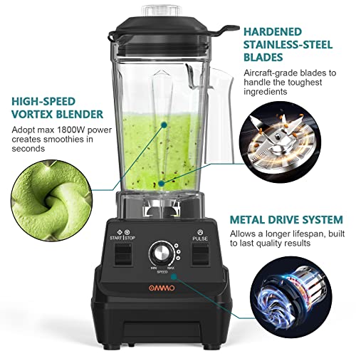 OMMO Professional 1800W High Speed Countertop Blender - Image 4
