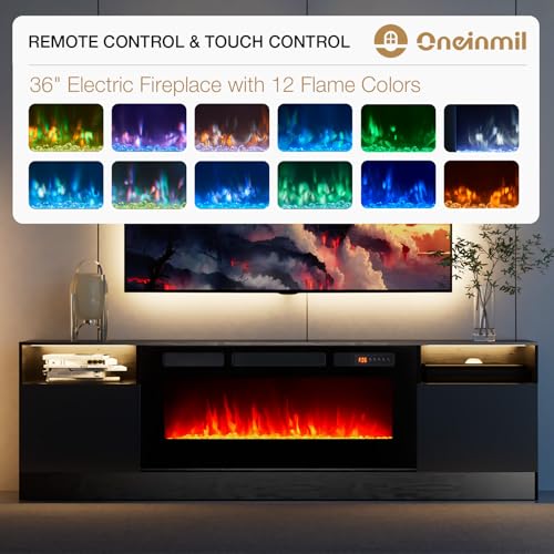oneinmil Fireplace TV Stand With 36" Electric Fireplace - Image 4