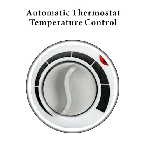 Optimus Portable 2-Speed Fan Heater, White - Image 5