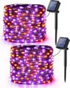 Brizled Orange & Purple Halloween String Lights